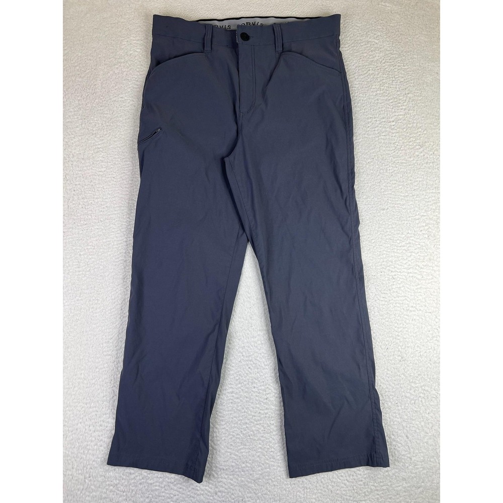 Orvis Mens 38x30 Gray Nylon Stretch Water Repellent Hiking Technical Pants